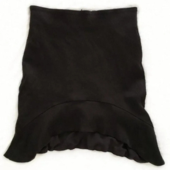 REVOLVE Bec & Bridge ruffle hem mini skirt black size 4 - Picture 2 of 6